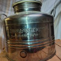 Fusto contenitore olio 25 litri in acciaio inox