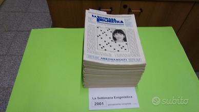 LA SETTIMANA ENIGMISTICA, anno 2001, parzialmente