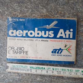 Orario Tariffe Autobus ATI Alitalia 1972
