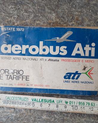 Orario Tariffe Autobus ATI Alitalia 1972