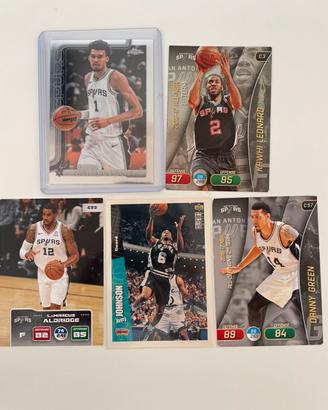 Lotto 5 Card Nba S.Antonio Wembanyama Topps Chrome