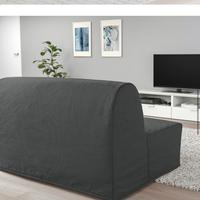 Divano letto a 2 posti, Vansbro grigio scuro