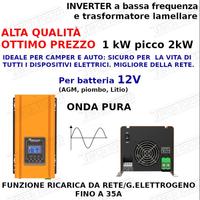 Inverter 12V 1kW a trasformatore lamellare