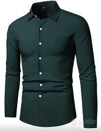 Camicia uomo verde scuro 