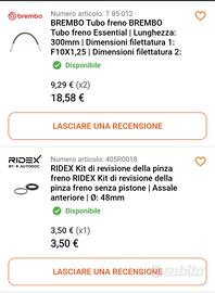Ricambi nuovi freni Panda 141