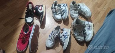 6 paia di scarpe usate vari modelli e colori