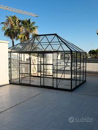 Serra  orangerie, gazebo in vetro 12 metri quadri