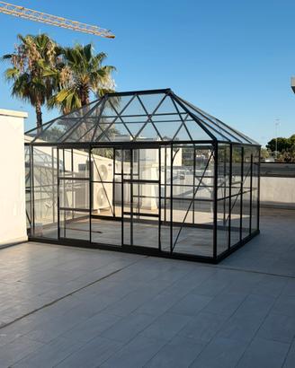 Serra  orangerie, gazebo in vetro 12 metri quadri