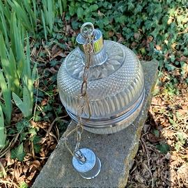 Lampadario vintage in vetro