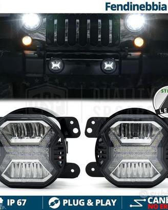 FARI Fendinebbia LED per Jeep WRANGLER JK OMOLOGAT