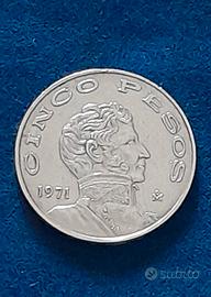 Moneta Messicana - 5 Pesos