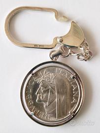 portachiavi con moneta commemorativa