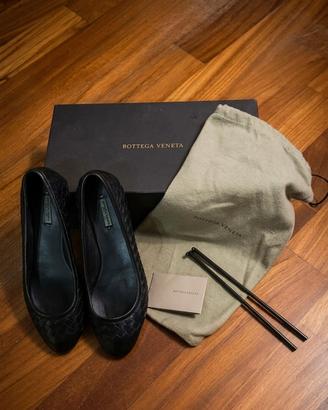 Ballerine Bottega Veneta in pelle intrecciata nera