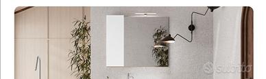 Specchio bagno con mobiletto e lampada led