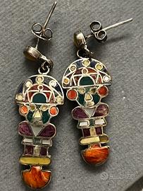 Orecchini etnici in argento