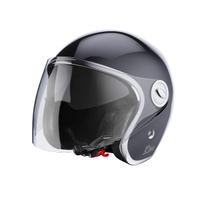 CASCO JET VINTAGE MOTO CLYDE LUCIDO DOPPIA VISIERA
