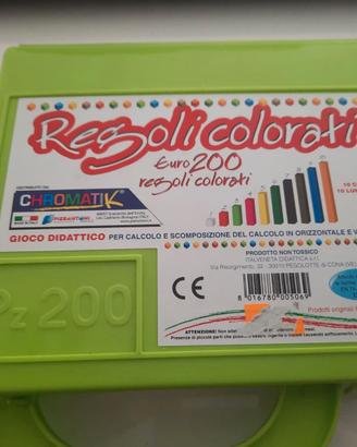 Regoli colorati: valigetta da 200 pezzi