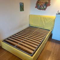 letto contenitore 1 piazza e 1/2 con materasso