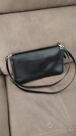 borsetta a spalla vintage in pelle nera