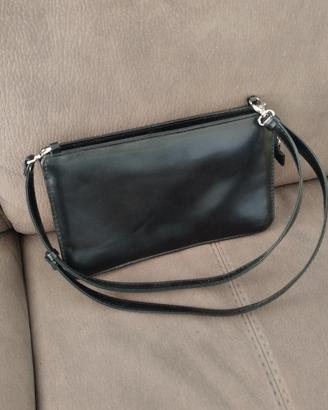 borsetta a spalla vintage in pelle nera