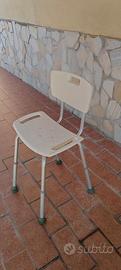 Sgabello secura in alluminio bianco wenko