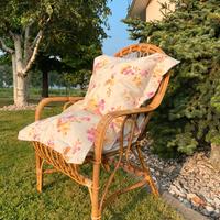 Sedia in Rattan con cuscini