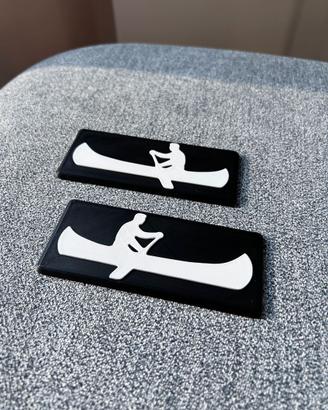 Coppia Targhette canoa fiat panda Sisley