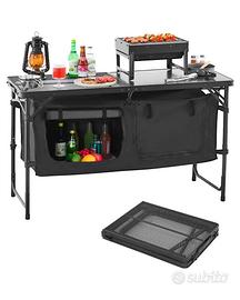 Tavolo da Cucina da Campeggio Regolabile Portatile