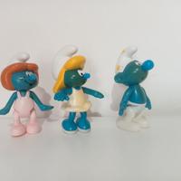 Lotto di 3 puffi vintage rari