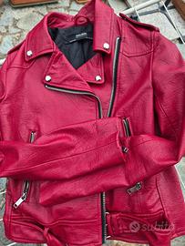 Giubbotto da donna  modello chiodo, rosso taglia s