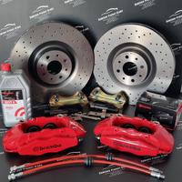 Kit Impianto Frenante 330 Pinze Brembo 4 Pompanti 