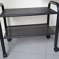 carrello metallo nero design anni 70