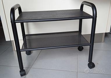 carrello metallo nero design anni 70