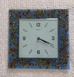 Orologio da parete in vetro di murano