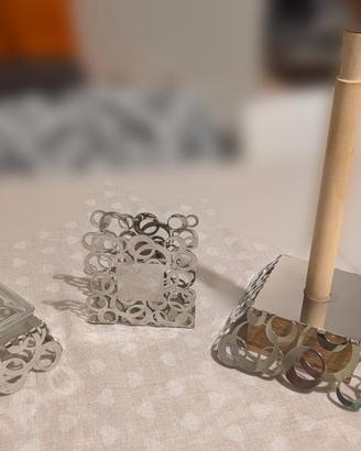 Set Tavola e Porta rotolo inox