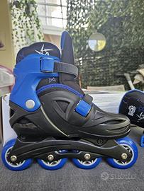 Pattini a 4 ruote Roller Skate + protezioni