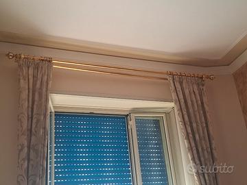 bastone dorato doppio per tenda 
