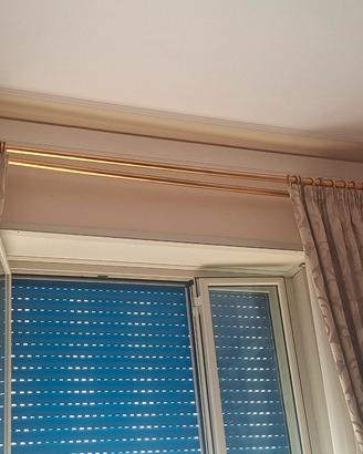 bastone dorato doppio per tenda 
