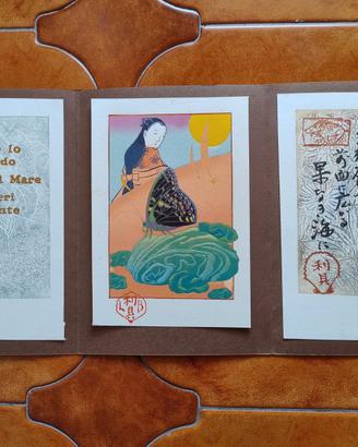 Surimono + Ex-Libris incisioni orientali Nishiki-e