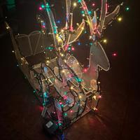 Slitta con renne natalizie da esterno