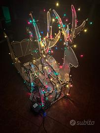 Slitta con renne natalizie da esterno