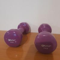 N°2 Manubri fitness da 2 kg in vinile