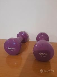 N°2 Manubri fitness da 2 kg in vinile