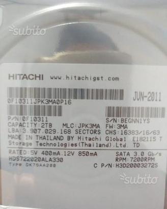 Hds722020ala330 (0f10311) 2tb 7200 rpm