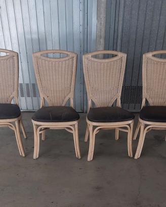 Sedie Roberti Design in midollino e legno