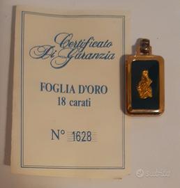 Pendente - gioiello foglia oro