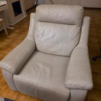 Poltrona recliner in pelle