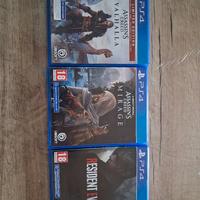 giochi ps4 ps5 assassins creed resident evil