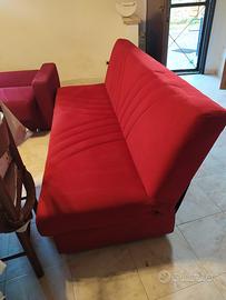 Divano allungabile con contenitore