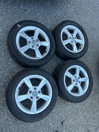 4 Cechi originali Audi da 16 + gomme 205 55 16 Dun
